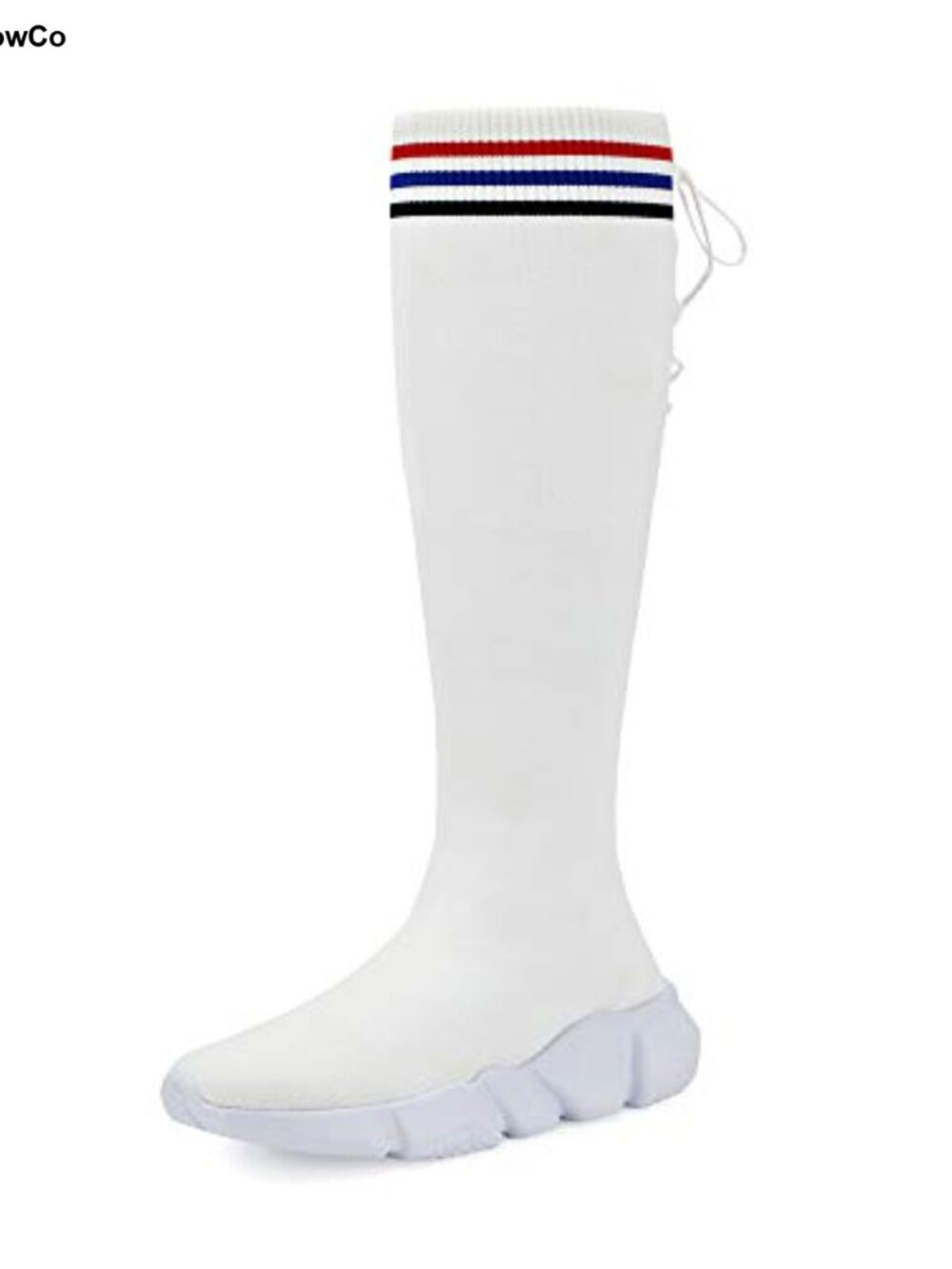 Women's Knee High Sock Boots Comfortable Slip-On High Top Sneakers Knit Mesh